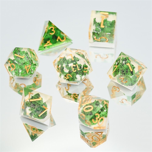 Stone Mountain Resin Sharp Edge - Green - Rollespilsterninger - Epic Dwarf Dice